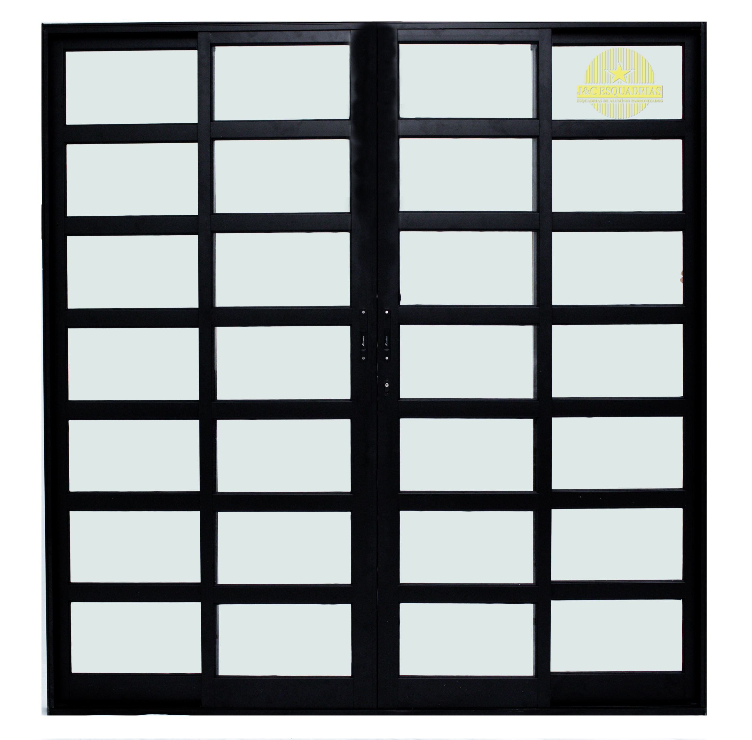 PORTA BALCÃO 4 FOLHAS COM TRAVESSA - LINHA PREDIAL - Imagem 3