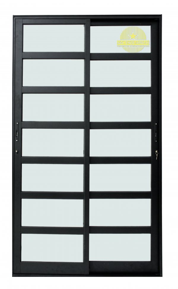 PORTA BALCÃO 2 FOLHAS COM TRAVESSA – LINHA PREDIAL