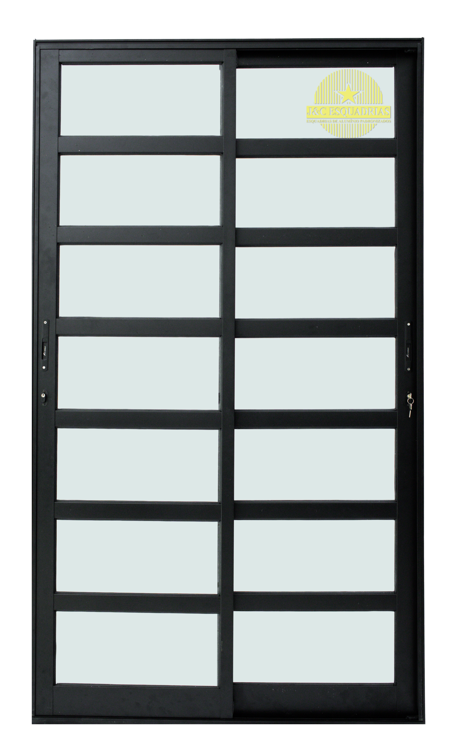 PORTA BALCÃO 2 FOLHAS COM TRAVESSA – LINHA PREDIAL