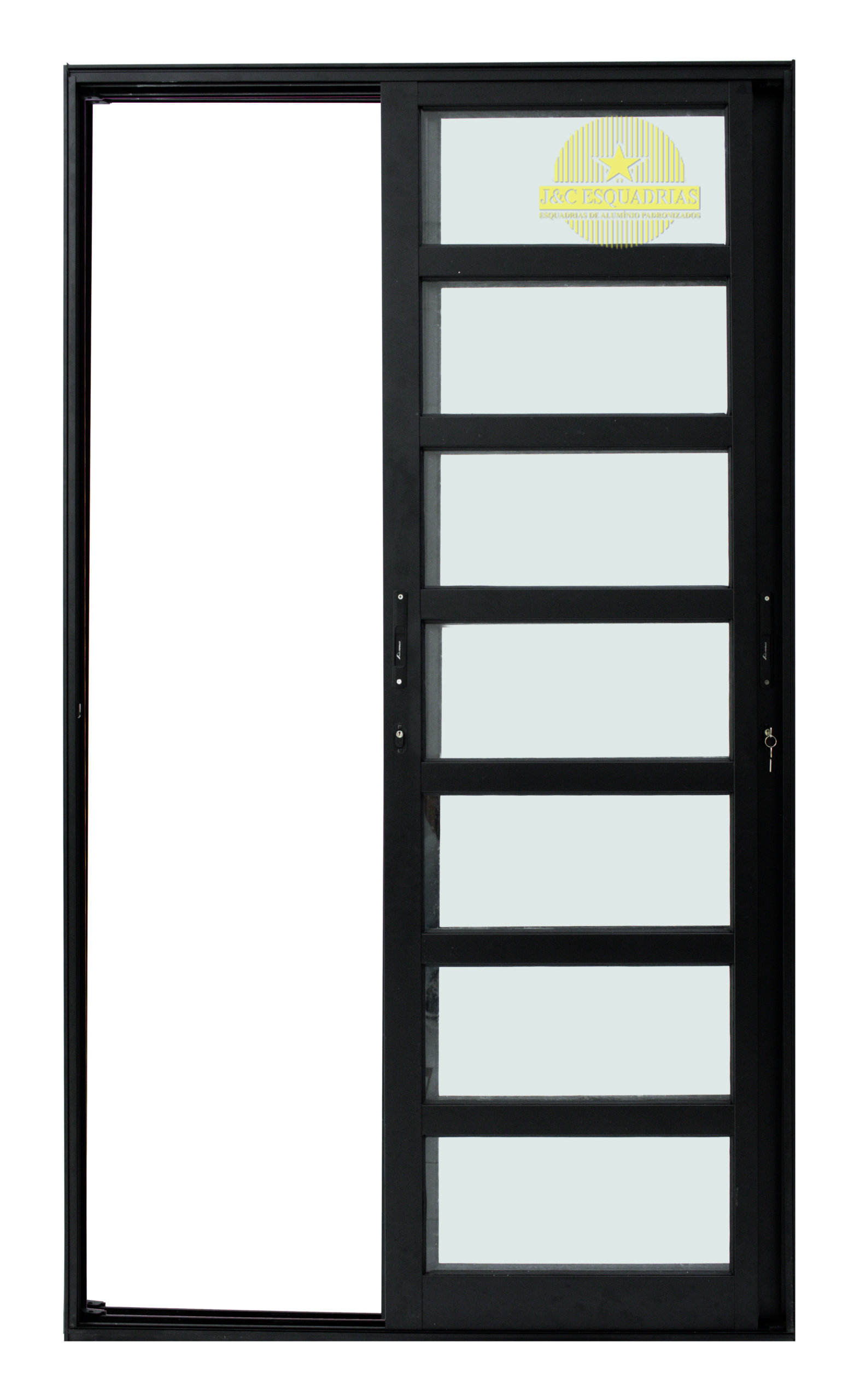 PORTA BALCÃO 2 FOLHAS COM TRAVESSA – LINHA PREDIAL - Imagem 2