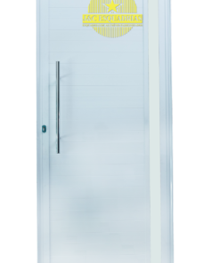 PORTA LAMBRIL POP COM PUXADOR E FECH ROLLET E TIRA DE VIDRO - LINHA 25
